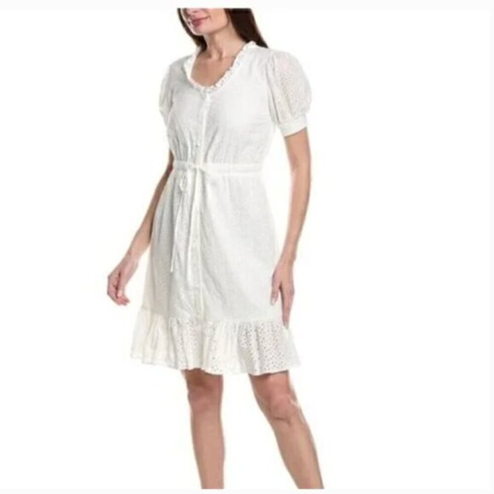 NWT Nanette Lepore Mila White Eyelet Mini Dress